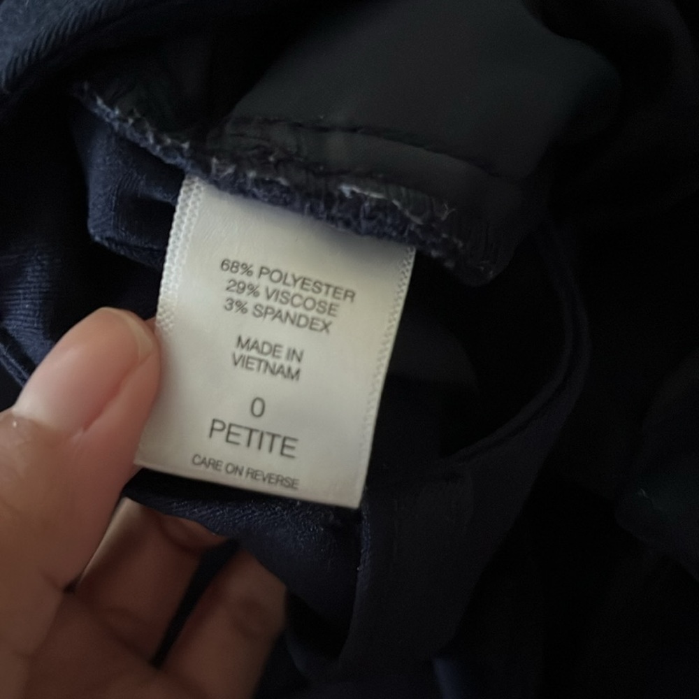 7th avenue New York and company navy petite bootcut dress pants - Picture 9 of 10